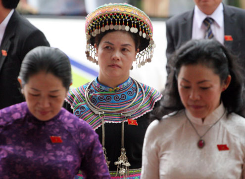 Female NA deputies dazzle in traditional costumes